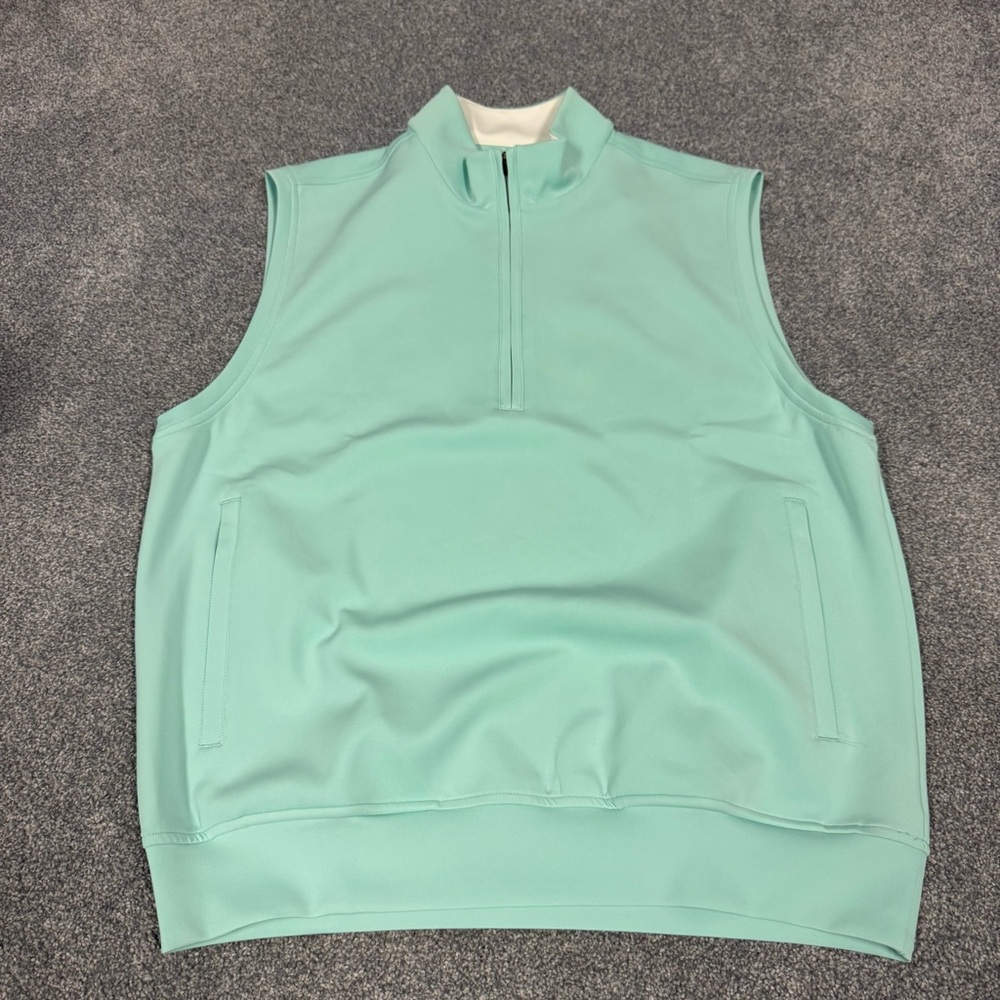 NEW Donald Ross Josiah Vest M Medium Green Stretch 1/4-Zip Pullover